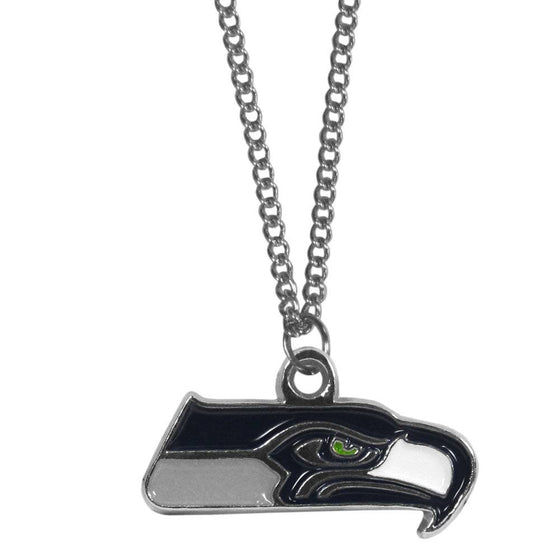 Seattle Seahawks Chain Necklace with Small Charm (SSKG) - 757 Sports Collectibles