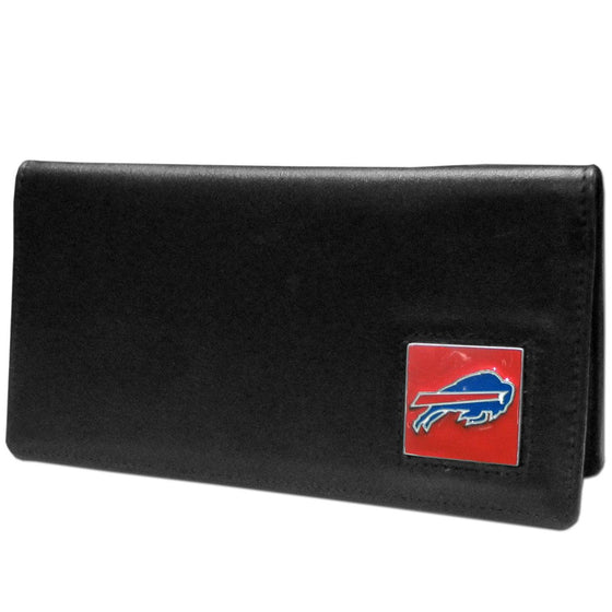 Buffalo Bills Leather Checkbook Cover (SSKG) - 757 Sports Collectibles