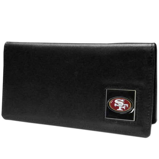 San Francisco 49ers Leather Checkbook Cover (SSKG) - 757 Sports Collectibles