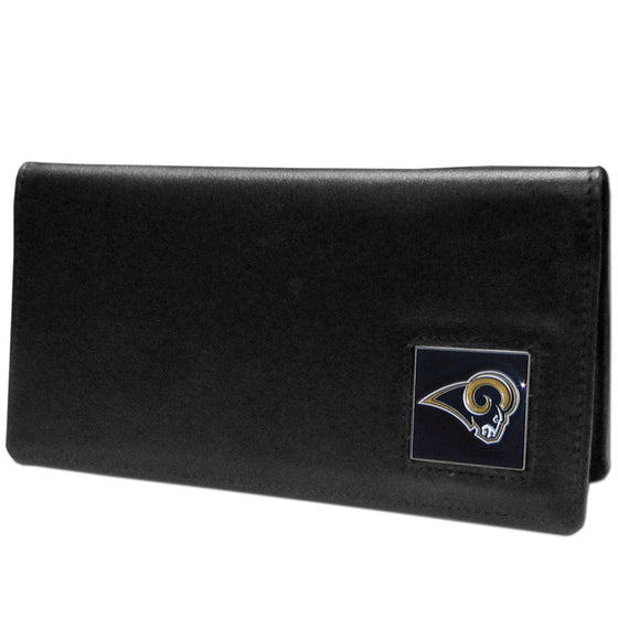 St. Louis Rams Leather Checkbook Cover (SSKG) - 757 Sports Collectibles