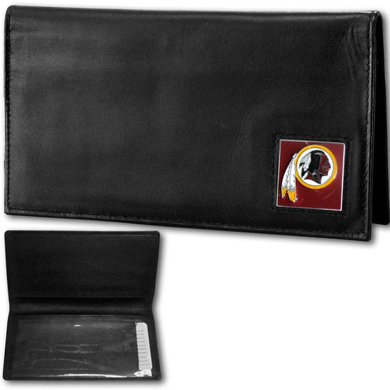 Washington Redskins Leather Checkbook Cover (SSKG) - 757 Sports Collectibles