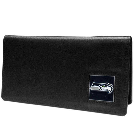 Seattle Seahawks Leather Checkbook Cover (SSKG) - 757 Sports Collectibles