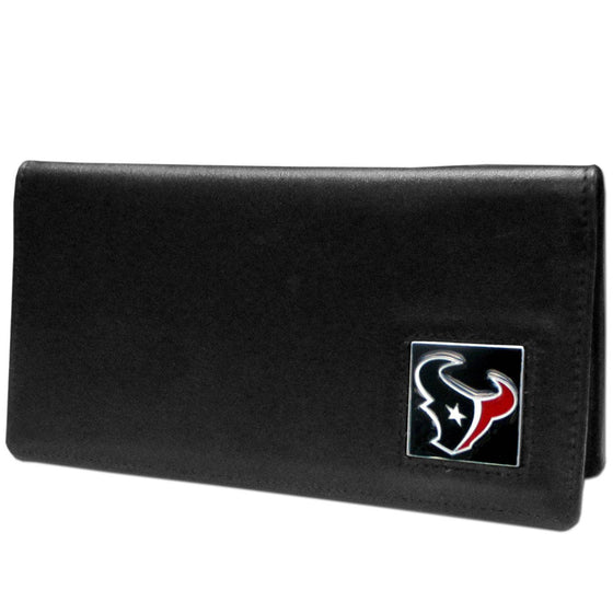 Houston Texans Leather Checkbook Cover (SSKG) - 757 Sports Collectibles