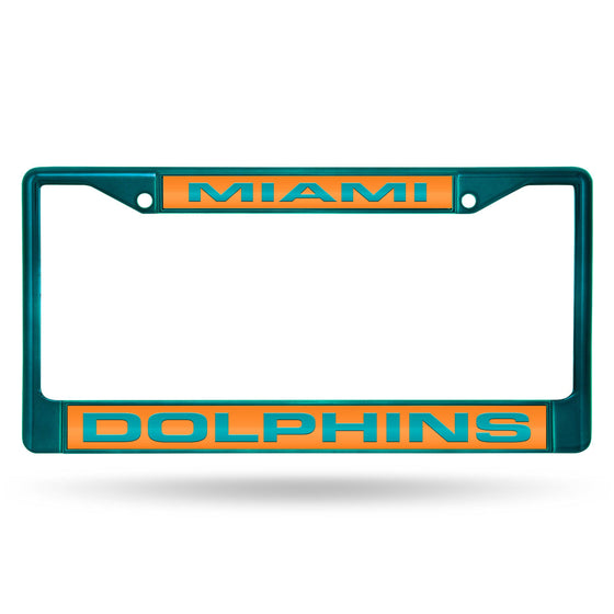 Miami DOLPHINS  LASER  CHROME FRAME (Rico) - 757 Sports Collectibles