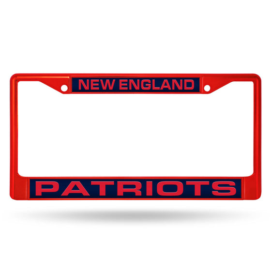 New England PATRIOTS RED LASER COLORED CHROME FRAME (Rico) - 757 Sports Collectibles