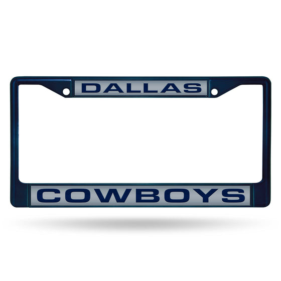 Dallas COWBOYS NAVY LASER COLORED CHROME FRAME (Rico) - 757 Sports Collectibles