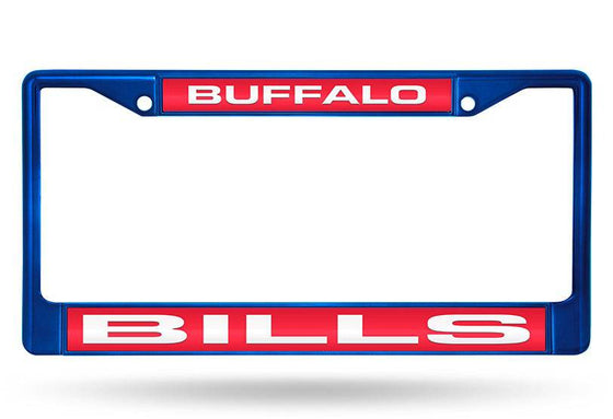 BUFFALO BILLS BLUE LASER CUT CHROME LICENSE PLATE FRAME - 757 Sports Collectibles