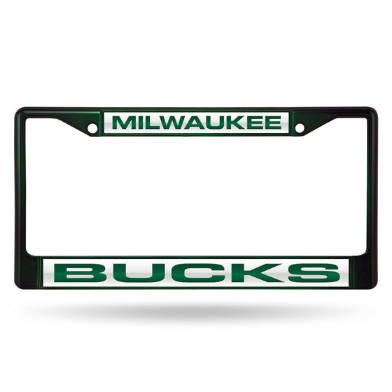 Bucks Dark Green Laser Colored Chrome Frame