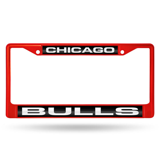 Bulls Red Laser Colored Chrome Frame