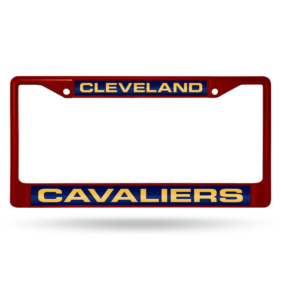 Cavaliers Maroon Laser Colored Chrome Frame