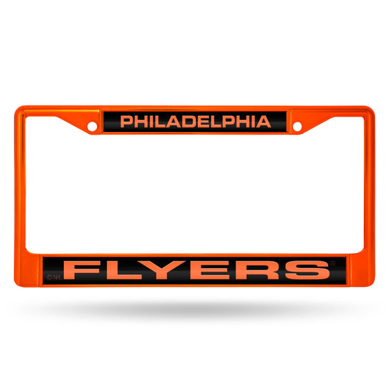 Philadelphia Flyers Orange Laser Colored Chrome Frame