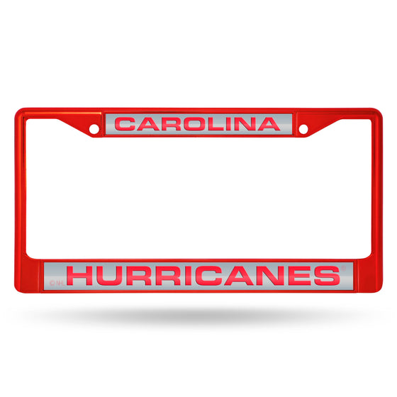 Hurricanes Red Laser Colored Chrome Frame