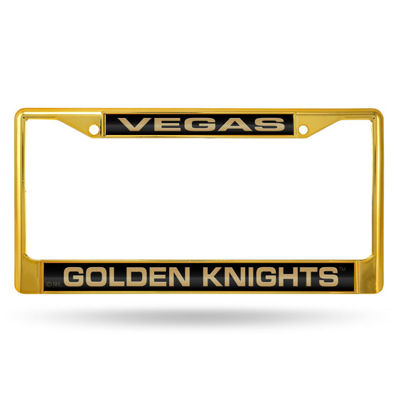 Las Vegas Golden Knights Gold Laser Colored Chrome Frame