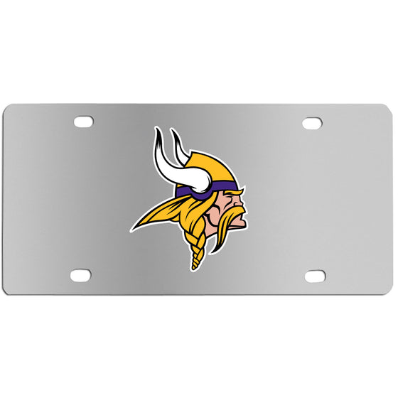 Minnesota Vikings Steel License Plate Wall Plaque (SSKG) - 757 Sports Collectibles