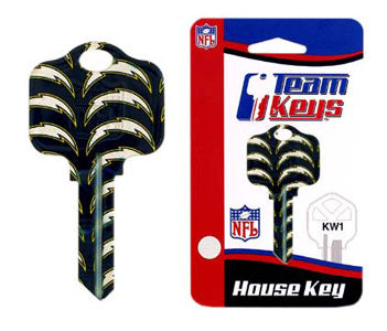 Kwikset NFL Key - Los Angeles Chargers (SSKG) - 757 Sports Collectibles