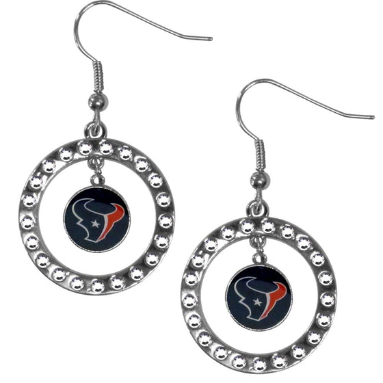 Houston Texans Rhinestone Hoop Earrings (SSKG) - 757 Sports Collectibles