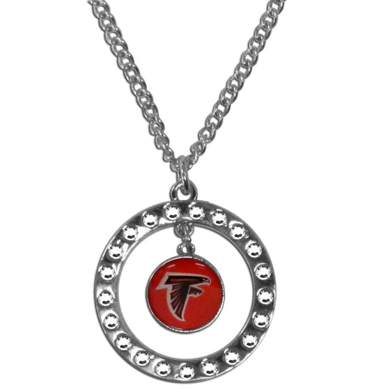 Atlanta Falcons Rhinestone Hoop Necklace (SSKG) - 757 Sports Collectibles