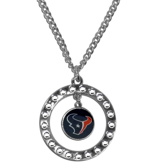 Houston Texans Rhinestone Hoop Necklace (SSKG) - 757 Sports Collectibles