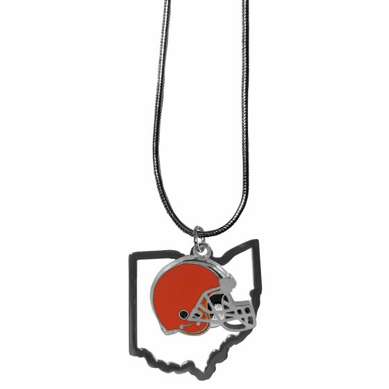 Cleveland Browns State Charm Necklace (SSKG) - 757 Sports Collectibles