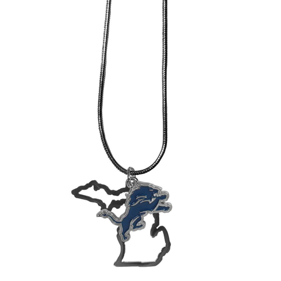 Detroit Lions State Charm Necklace (SSKG) - 757 Sports Collectibles