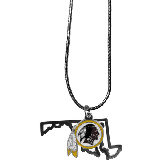Washington Redskins State Charm Necklace (SSKG) - 757 Sports Collectibles