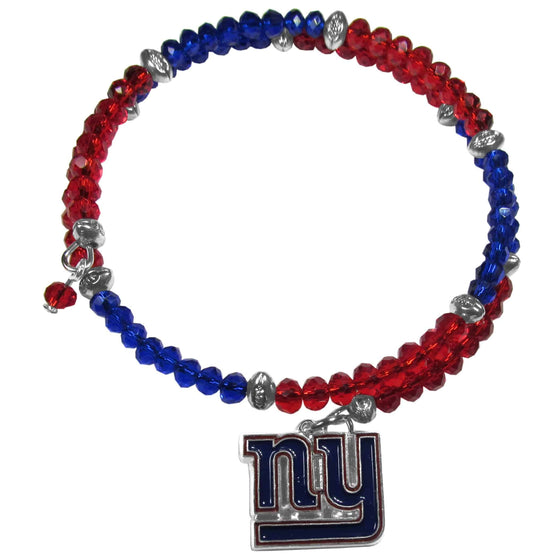 New York Giants Crystal Memory Wire Bracelet (SSKG) - 757 Sports Collectibles