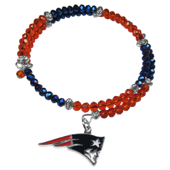 New England Patriots Crystal Memory Wire Bracelet (SSKG) - 757 Sports Collectibles