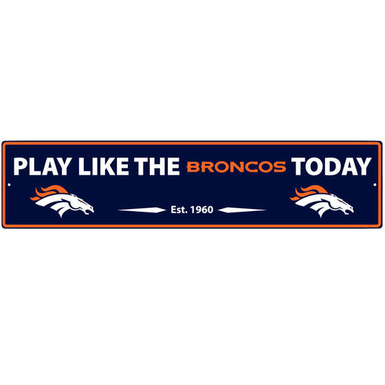 Denver Broncos Street Sign Wall Plaque (SSKG) - 757 Sports Collectibles