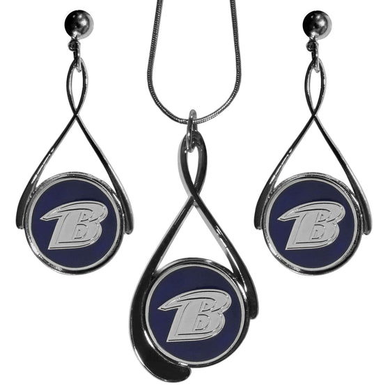 Baltimore Ravens Tear Drop Jewelry Set (SSKG) - 757 Sports Collectibles