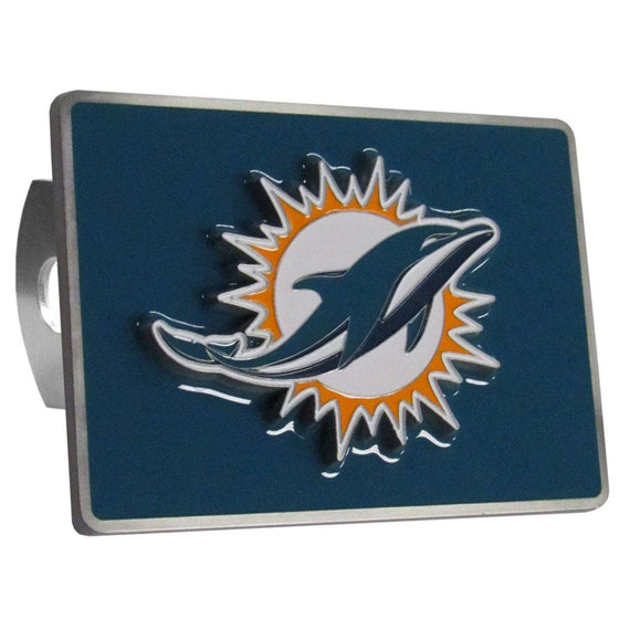 Miami Dolphins Hitch Cover Class II and Class III Metal Plugs (SSKG) - 757 Sports Collectibles