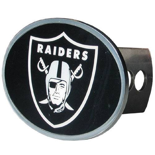 Oakland Raiders Oval Metal Hitch Cover Class II and III (SSKG) - 757 Sports Collectibles