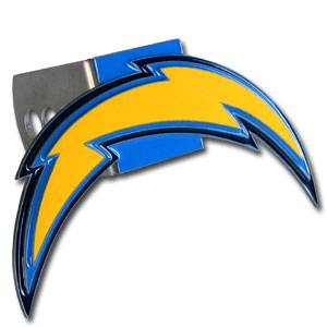 Los Angeles Chargers Large Hitch Cover Class II and Class III Metal Plugs (SSKG) - 757 Sports Collectibles