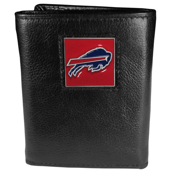 Buffalo Bills Deluxe Leather Tri-fold Wallet Packaged in Gift Box (SSKG) - 757 Sports Collectibles