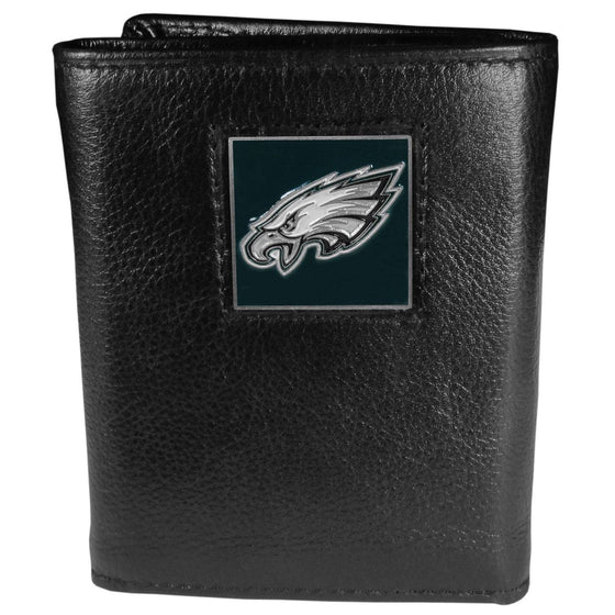 Philadelphia Eagles Leather Tri-fold Wallet (SSKG) - 757 Sports Collectibles