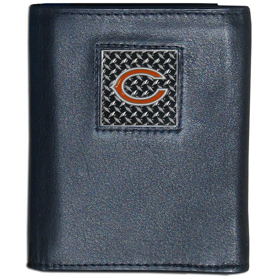 Chicago Bears Gridiron Leather Tri-fold Wallet Packaged in Gift Box (SSKG) - 757 Sports Collectibles