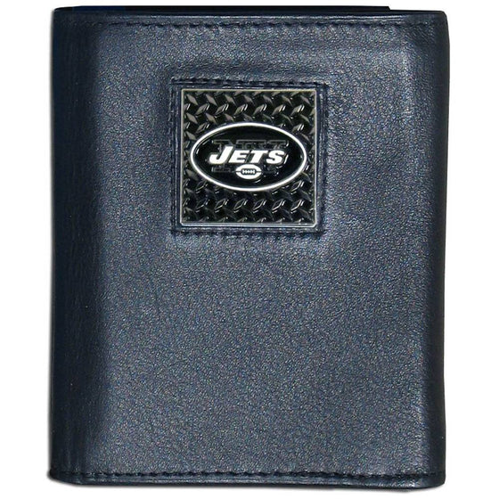 New York Jets Gridiron Leather Tri-fold Wallet Packaged in Gift Box (SSKG) - 757 Sports Collectibles