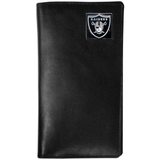 Oakland Raiders Leather Tall Wallet (SSKG) - 757 Sports Collectibles