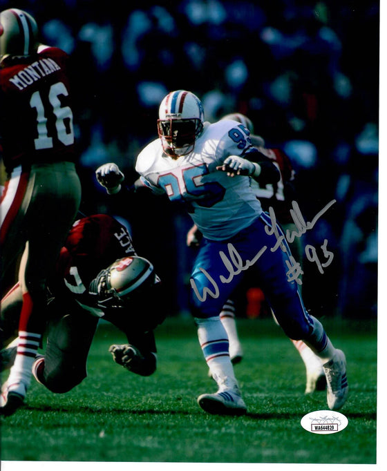 Houston Oilers William Fuller Signed Autograph 8x10 Photo (Montana) - JSA COA - 757 Sports Collectibles