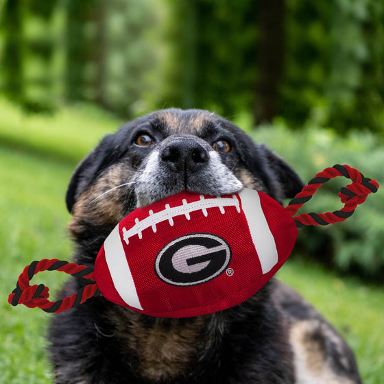 Georgia Bulldogs Nylon Football Dog Toy Pets First - 757 Sports Collectibles