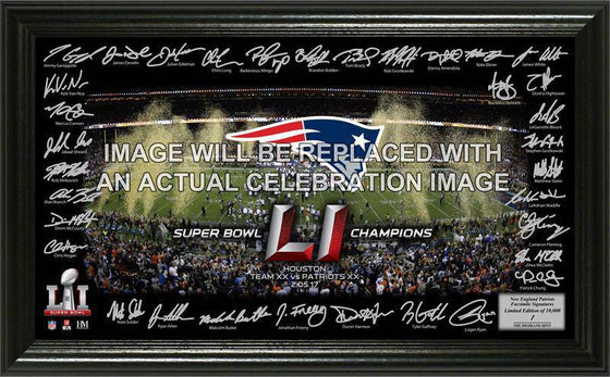 Patriots Super Bowl 51 Champions "Celebration" Signature Grid - 757 Sports Collectibles