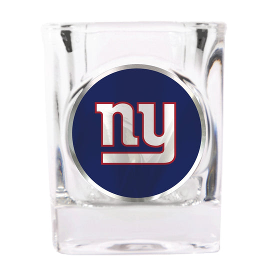 New York Giants 2 oz. Square Shot Glass with Metallic Applique