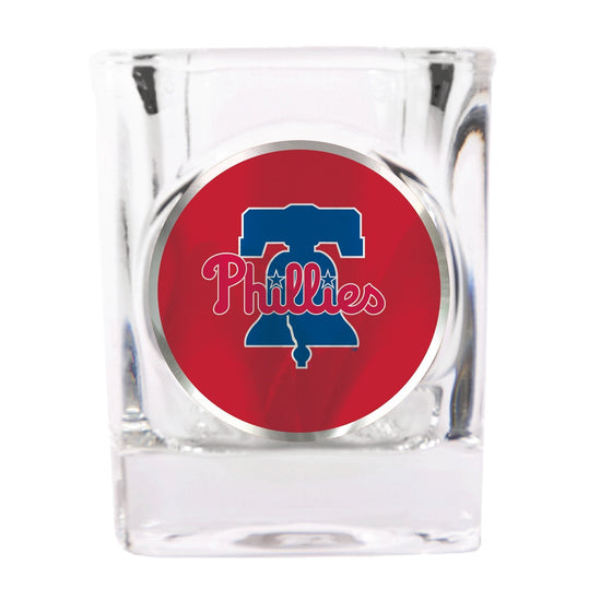 Philadelphia Phillies 2 oz. Square Shot Glass with Metallic Applique