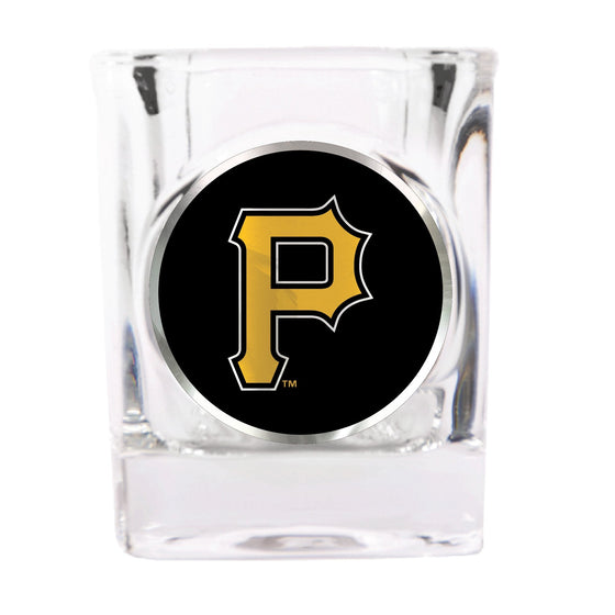 Pittsburgh Pirates 2 oz. Square Shot Glass with Metallic Applique