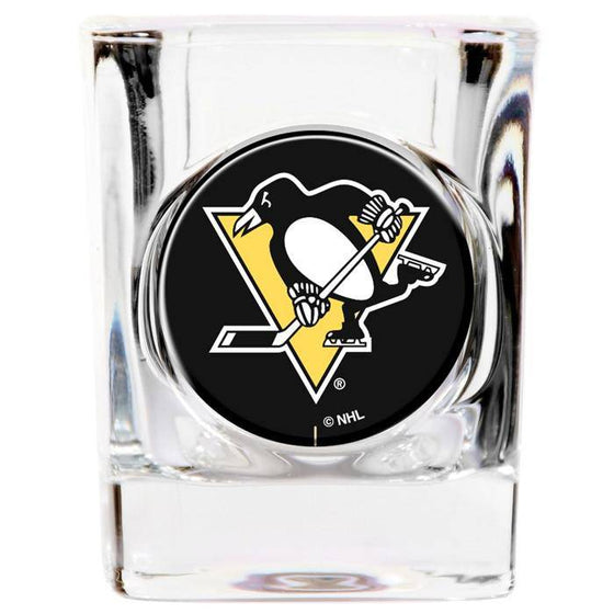 NHL Pittsburgh Penguins New Color Scheme Square Shot Glass - 2oz - 757 Sports Collectibles