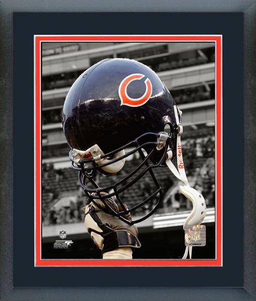 Chicago Bears Framed 20x24 Helmet Photo #1 w/ Team Color Matting - 757 Sports Collectibles