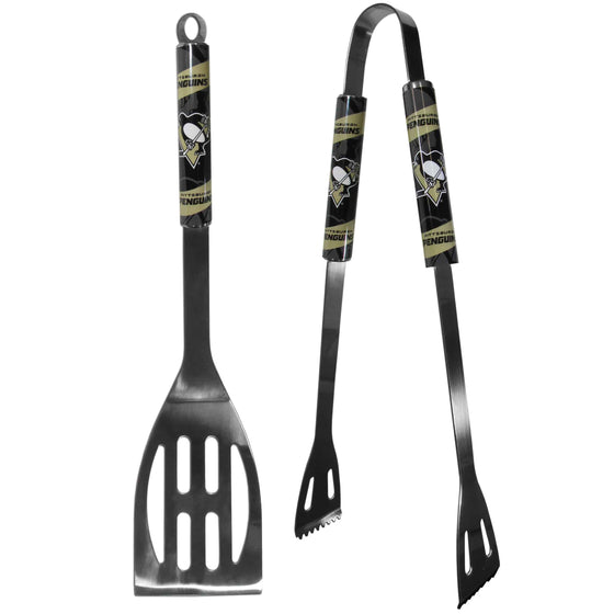 Pittsburgh Penguins�� 2 pc Steel BBQ Tool Set (SSKG) - 757 Sports Collectibles