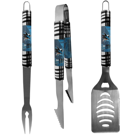 San Jose Sharks�� 3 pc Tailgater BBQ Set (SSKG) - 757 Sports Collectibles