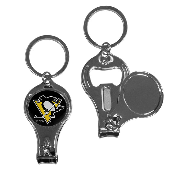 Pittsburgh Penguins�� Nail Care/Bottle Opener Key Chain (SSKG) - 757 Sports Collectibles