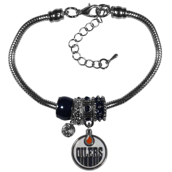 Edmonton Oilers�� Euro Bead Bracelet (SSKG) - 757 Sports Collectibles