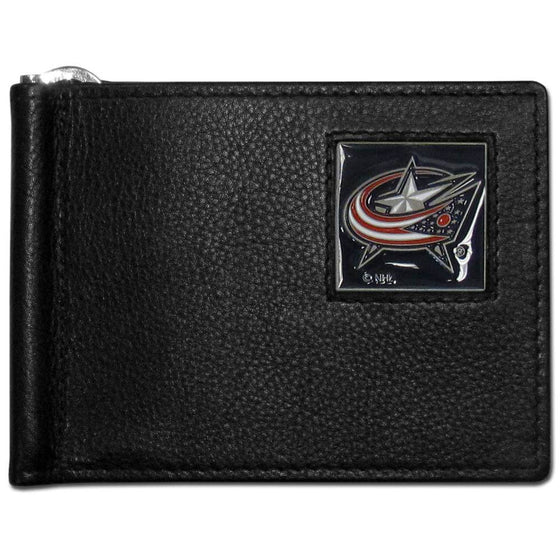 Columbus Blue Jackets�� Leather Bill Clip Wallet (SSKG) - 757 Sports Collectibles